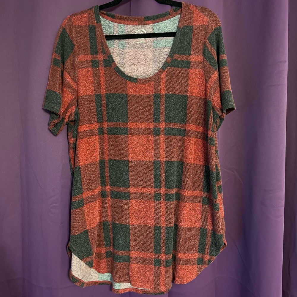 Plaid Women's Top - Red and Green